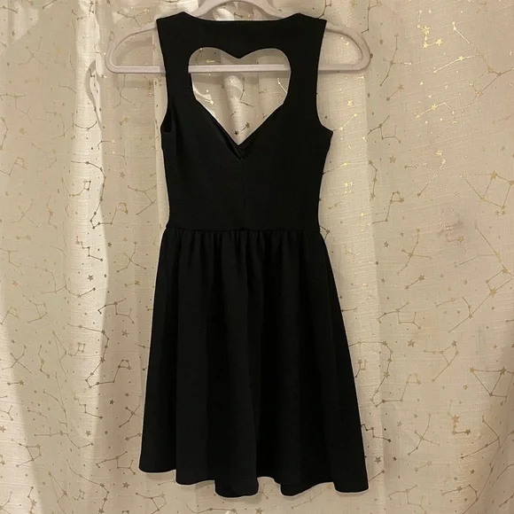 Black Candies Dress with Heart Cutout